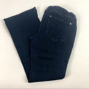 Indigo Blue Rinsed Denim Maternity Flared Jeans